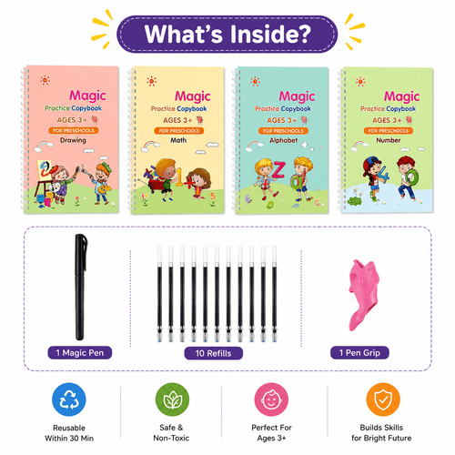 Kids Magic Practice Book Set of 4